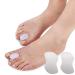 RooRuns 6 Pieces(3 Pair) Toe Separators for Overlapping Toes  Bunions  Hallux Valgus Relief  1/2 Inch Thick Gel Orthopedic Bunion Corrector Toe Spacers Bunion Pads for Women Men  Big Toe L Size Large (3 Pair) 6pcs white