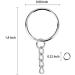 100 Pack 1 Inch Split Round Keychain Rings with Chain - Bulk Key Rings for Jewelry Making and Crafts - Buy Online on GoSupps.com