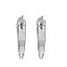 VNDEFUL 2PCS Slanted Edge Stainless Steel Nail Clippers  Manicure Pedicure Trimmer Without File  Silver