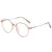 Classic Anti Eye Strain Large Blue Light Blocking Computer Readers Round Reading Glasses Eyewear Flat Light Mirror +200 Pink