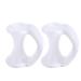 Nail Bowl Gel Toe Separators for Overlapping Toes Hammer Toe Straightener Bunion Pads Corrector for Women Pinky Toe Spacers for Bunion Bear Foot File (White One Size) White One Size