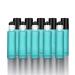 10ml Teal Glass Roller Bottles with Stainless Leak Guard Rollers & Black Caps