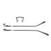 Dookaa glasses brick glasses glasses 1 pair of metal glasses brackets nose brick replacement set 1-hole repair set for borderless glasses black