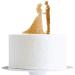 Yolli Gold Glitter Bride And Groom Cake Topper x1 Baking Pick Decoration - Buy Online on GoSupps.com