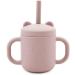 Phil & Kids 100% Silicone Toddler Sippy Cup with Straw - 4.3 Fl. Oz Pink | Baby Led Weaning Supplies - Buy Online on GoSupps.com