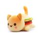 LAIBUY Hamburger Cat Plush Pillow Soft Kawaii Kitten Anime Plushie Hugging Pillow Cute Stuffed Animal Plush Toys Suitable Kids Boys Girls Birthday Christmas Day Gifts Orange-hamburger