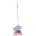 Broom and Dustpan Set Rubber Sweeping Dust Clean Folding for Floor Home Brush Products Household Sweeper Plastic (White Style 1set) Decoration Roze 1set