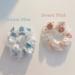 KDDOM 2 PCS Embroidery Tulle Flower Hair Scrunchie Set - Vintage Hair Loop for Girls and Women (Pink Blue) - Buy Online on GoSupps.com