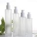 2PCS 120ml/4oz Empty Clear Frosted Glass Lotion Pump Bottle Jars with Wood Grain Cap Cosmetic Makeup Packing Storage Container Dispenser for Essential Oil Emulsion Essence Toiletries Toner Liquid - Buy Online on GoSupps.com