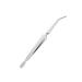 Nail Pincher Stainless Steel Nail Art C-Curve Pincher Cuticle Cutter Pusher False Nail Shaping Tweezers Multifunctional Nail Pincher Tweezers Tool for DIY Household Silver