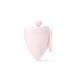 Bcofoa Heart-shaped silicone heat bottle safe and explosion-protected sells the cold warm heart and closes protection ensures heat and comfort (color: pink)