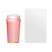 Nail Art Silicone Stamper for Any Nail Empty Jar Silicone Nail Art Template With Cap Soft and Elastic Nail Art Scraper Manicure Stamper Tool Nail Printing Nail Manicure Tool with Scraper