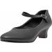 Linodes PU Leather Ankle Strap Character Shoe 1.55'' Dance Shoes for Women-UPD 5.5 Black