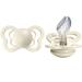 BIBS Pacifiers - Couture Collection | BPA-Free Baby Pacifier | Made in Denmark | Set of 2 Ivory Color Premium Soothers | Size 6-18 Months