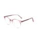 Ltsrll oversized reading glasses with a round frame oval blue light blocking retro computer reading glasses glare-free tr-glasses (color: pink-clear size: +250) +250 pink clear