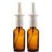 Amber Glass 1 oz Nasal Sprayer! EMPTY, Refillable, Travel Sized, Quality Glass for Saline Applications! (2 Pack) 2 Count (Pack of 1)