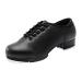 Men's Leather Tap Shoes Split Sole Adult Jazz Dance 12.5 Black
