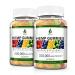Hemp Gummies 2 Packs - High Potency Pure Organic Supplement - with Natural Hemp Oil Extract Edible Gummy Vegan Non-GMO