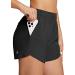 BALEAF Women's 4" Running Shorts Zipper Pockets Quick Dry Athletic Shorts with Liner Workout Gym Sports A-black Medium