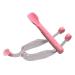 AITIME Soft Contact Lens Insertion and Removal Tool Set - Contact Lens Handler Device Includes Tweezers and Soft Silicone Scoop Contact Lenses Removers for Travel Home Use (Pink)
