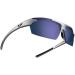 Tifosi Jet Sport Sunglasses - Metallic Silver Frame/Smoke & Blue Lens | Ideal for Cycling, Hiking, Running - Buy Online on GoSupps.com