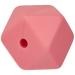 Rayher 14867258 Silicone beads hexagon pink tones 14 mm bag 10 pieces for various accessories pink tones