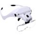 Binnan Headband LED Illuminated Head Magnifier Visor with 2 LEDs & 5 Detachable Lenses (1.0X 1.5X 2.0X 2.5X 3.5X) for Reading Jewelry Loupe Watch & Electronic Repair - Buy Online on GoSupps.com
