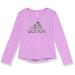 adidas Girls' Long Sleeve Cotton Scoop Neck Bos Logo T-Shirt 3T Pulse Lilac