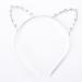Frcolor Cat Ear Headband for Women Girls - Metal Hair Hoop Kitten Ears Hairband for Costume Party Cosplay - 1 PCS (Silver) - Buy Online on GoSupps.com
