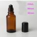 3Pcs Brown Glass Roll-On Bottles - 20ml Stainless Steel Roller Balls for Essential Oils & Cosmetics - Ideal for Perfume & Lip Balm - Buy Online on GoSupps.com