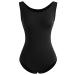 DANSHOW Tank Leotards for Women Dance Ballet Adult Gymnastics Medium Black