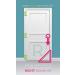 Kitty Korner Door DIY Install - Left Swing Kit | Easy Interior Cat Door Installation | Create Safe Space for Cat - Buy Online on GoSupps.com