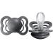 BIBS Pacifiers - Supreme Collection | BPA-Free Baby Pacifier | Made in Denmark | Set of 2 Iron Color Premium Soothers | Size 0-6 Months