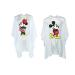 Disney Classic Mickey and Minnie Rain Poncho 2 pack set , Clear Adult