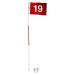 Tour Gear Portable Golf Flag with Cup, 6-Foot Height Flagstick, Create Your Own 19th Hole Backyard Golf Practice Hole, White/Red