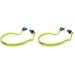 Sellstrom Reusable Banded Ear Plugs Hearing Protection for Work 25dB NRR Hi-Viz Green/Blue S23430 1 Count (Pack of 2)