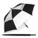 ShedRain Windjammer Vented Auto Open 62-inch Arc with Fiberglass Shaft and Rubber Coated Handle with Sleeve Golf Umbrella Black/White