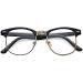 Buy Kelens Retro Myopia Semi-Frame Computer Glasses - Short-Sightedness & Clear Lenses (-1.0 to -4.0) - International Shipping Available - Buy Online on GoSupps.com