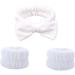 Wrist Bands Solid Colour Water Absorbent Sweat Wrist Bands Pack Of 6 For Women 2BlueBowTies+4BlueWristGuards - Buy Online on GoSupps.com