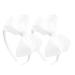 2 Pieces 4 Inch Bow Headband Grosgrain Ribbon Headbands With Bows For Girls (White)