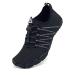 Limberun Womens Mens Water Shoes Quick-Dry Swim Aqua Lightweight Wide Toe Barefoot Beach Beach Pool Outdoor Athletic Sport Shoes 8 Women/7 Men 2#black