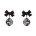 Earrings for Women Ladies Earrings Ladies Elegant Earrings Black Bowknot Square Pendant Earrings Christmas Party Banquet Earrings Jewelry Fashion Earrings Earrings for Women