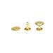 100pcs/set Metal Double Cap Rivets Stud Rapid Rivets Collision Nail Metal Spike Leather Craft Repair 4 Colors (Gold  9mm*9mm) Gold 9mm*9mm