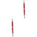 Didiseaon 2pcs Aluminium Makeup Eyebrow Make Microblading Pencil Manual Supply Embroidered Professional Pen 14.2x0.9cmx2pcs Redx2pcs
