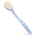 Long Handle Plastic Body Shower Brush Bath Back Cleaning Scrubber(13.7x2.7in)(Blue)