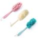 Pack of 3 shower sponges with handles bath sponges back scrubber mesh bath brush with long handles for bathroom accessories for men and women.
