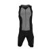 Kona II Mens Triathlon Suit - Sleeveless Speedsuit Skinsuit Trisuit with Storage Pocket and Bonus Race Bib Belt Small Charcoal/Black