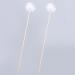 CHDHALTD 2Pcs Goose Feather Earpick Wax Remover Curette Adult Bamboo Handle Ear Dig Tool