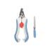 OMEM Bird Nail Clippers with Grinding Nail Tool Parrot Claw Care Budgies Sunbirds Cockatiel Pet Nail Scissors (S Blue) S Blue