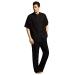 ZooBoo Men Short Sleeved Kung Fu Uniform Tang Suits Black 3X-Large